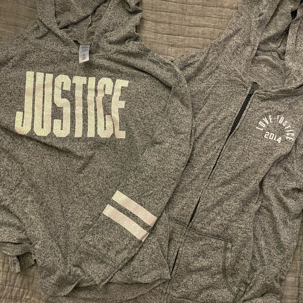 EUC Girls Justice Gray Kids Hoodie